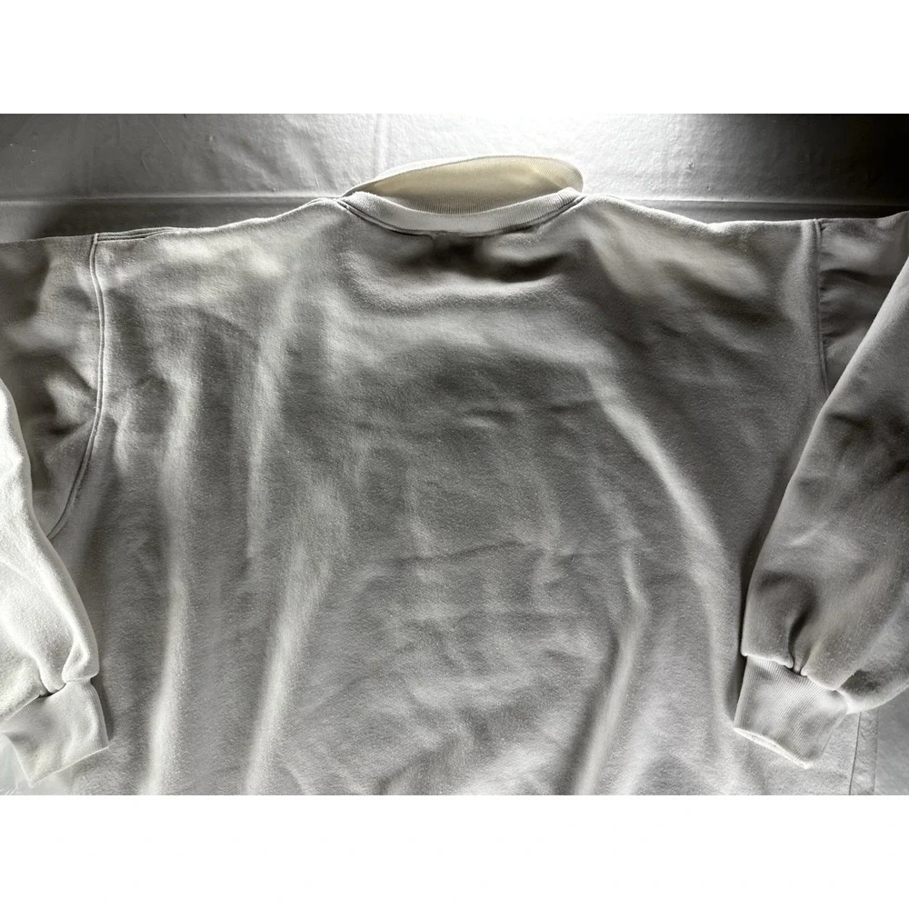 VTG Giorgio Beverly Hills Crest Sweatshirt White Collared Pullover Mens XL - Picture 3 of 12